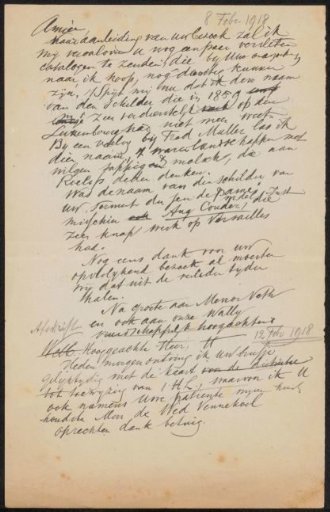 Draft letter to Jan Veth and draft letter to an anonymous recipient