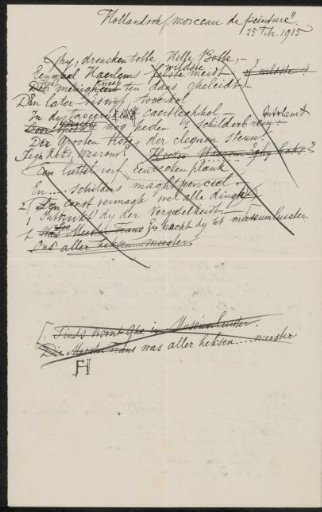 Note from the collection of August Allebé