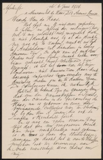 Letter to E. de Haas