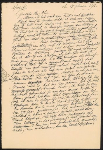Letter to Mr. Olie