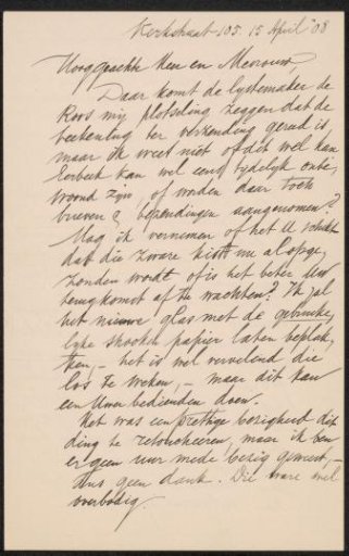 Letter to Max Wilhelm Carl Weber and Anne Antoinette Weber-Van Bosse