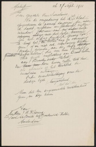 Letter to J.H. Rössing