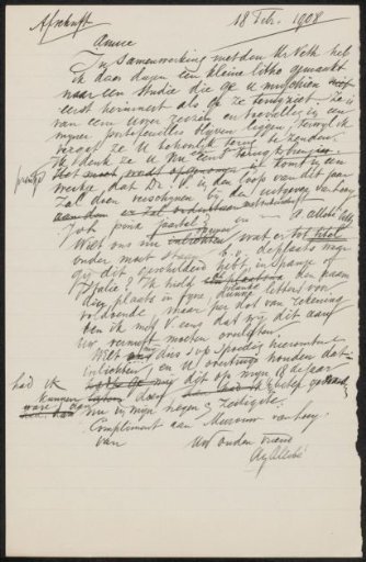 Letter to Jac van Looij