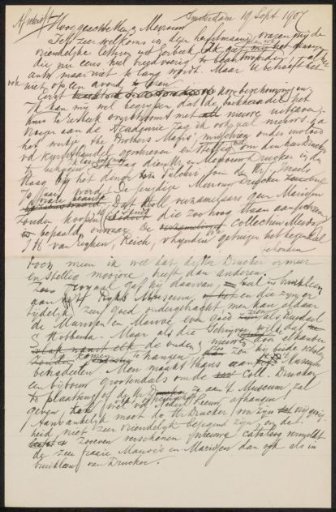 Letter to Max Wilhelm Carl Weber and Anne Antoinette Weber-Van Bosse