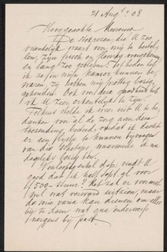 Letter to Anne Antoinette Weber-Van Bosse