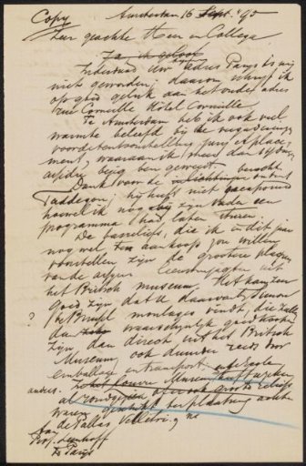 Letter to Ferdinand Leenhoff