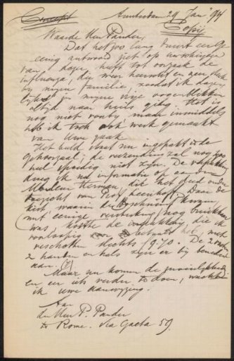 Letter to Pier Pander, letter to Johann Georg van Caspel and letter to Mrs. Bogaert
