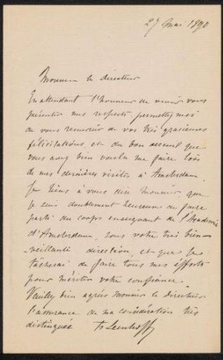 Letter to August Allebé