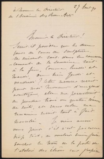 Letter to August Allebé