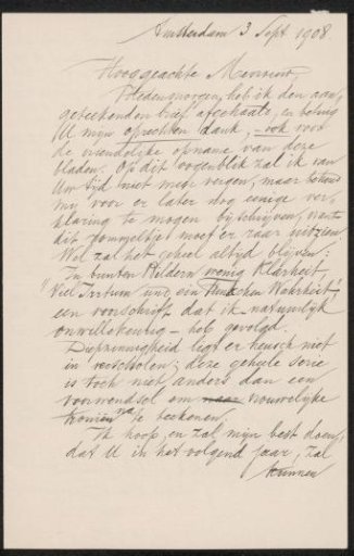 Letter to Anne Antoinette Weber-Van Bosse