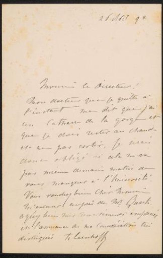Letter to August Allebé