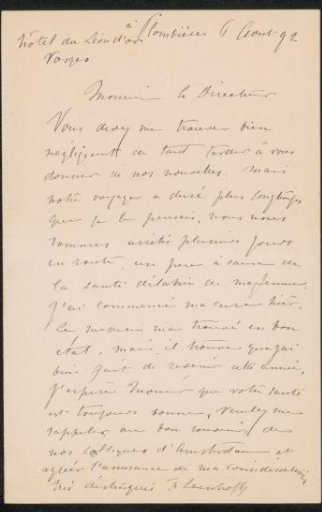 Letter to August Allebé