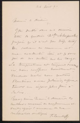Letter to August Allebé