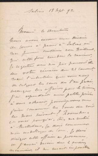 Letter to August Allebé