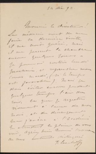 Letter to August Allebé
