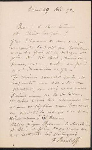 Letter to August Allebé