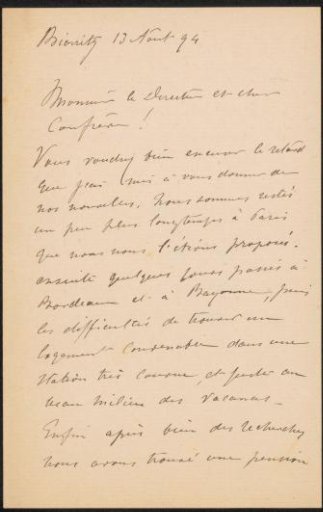 Letter to August Allebé