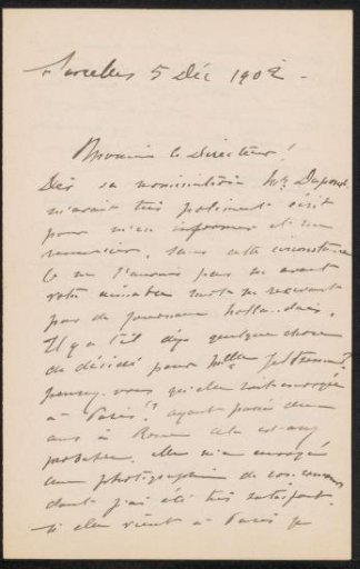 Letter to August Allebé