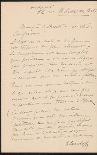 Letter to August Allebé