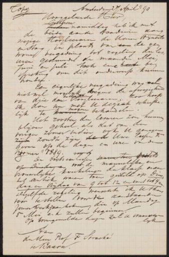 Letter to Frans Stracké