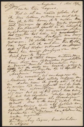 Letter to August Legras