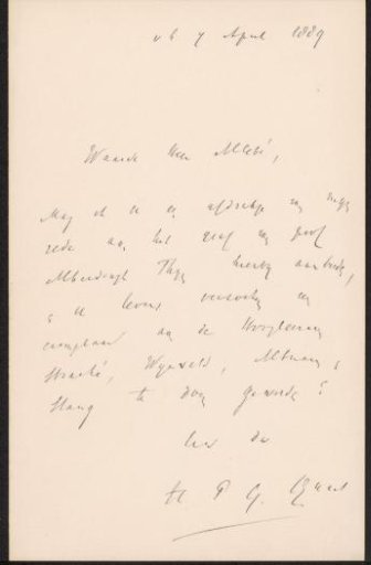 Letter to August Allebé