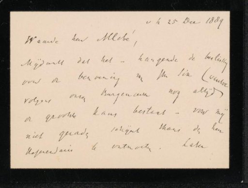 Letter to August Allebé