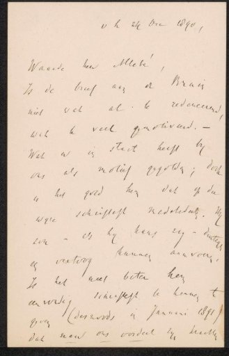 Letter to August Allebé