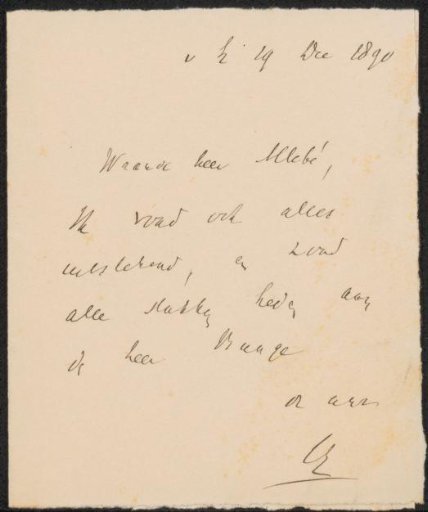 Letter to August Allebé