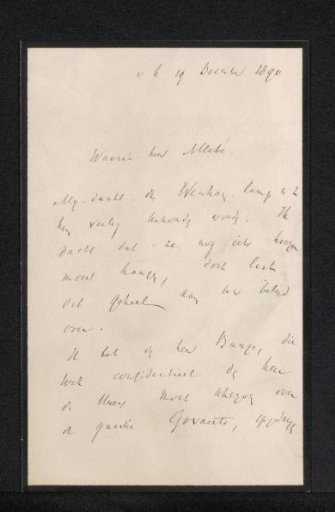 Letter to August Allebé