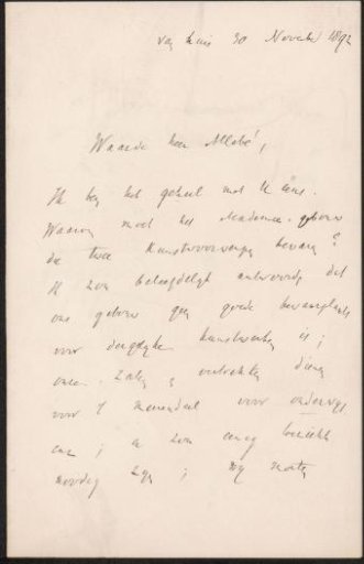 Letter to August Allebé