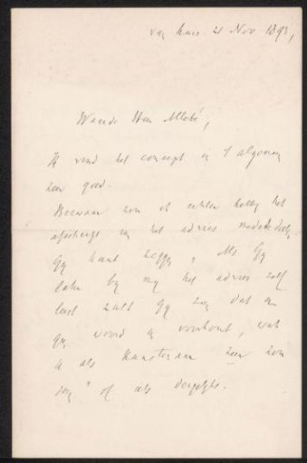Letter to August Allebé