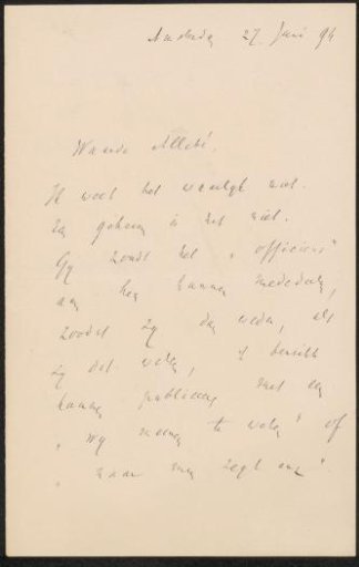Letter to August Allebé