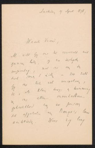 Letter to August Allebé
