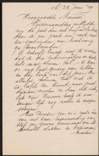 Letter to Anne Antoinette Weber-Van Bosse