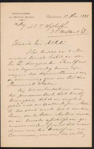 Letter to August Allebé
