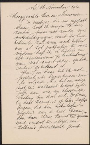 Letter to Max Wilhelm Carl Weber and Anne Antoinette Weber-Van Bosse