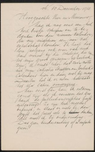 Letter to Anne Antoinette Weber-Van Bosse