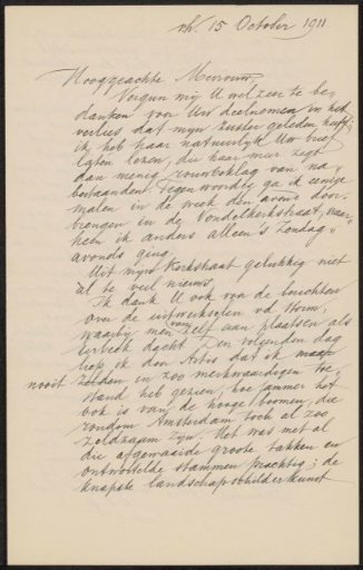 Letter to Anne Antoinette Weber-Van Bosse