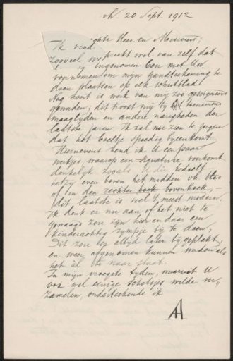Letter to Max Wilhelm Carl Weber and Anne Antoinette Weber-Van Bosse