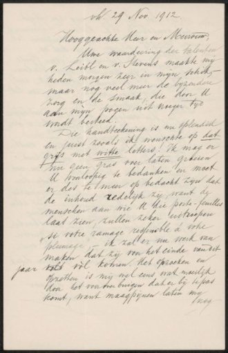 Letter to Max Wilhelm Carl Weber and Anne Antoinette Weber-Van Bosse