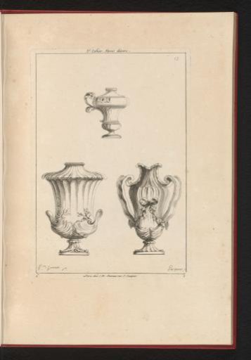 Designs for three altar vases