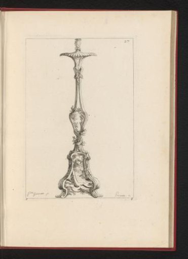Design for an altar candlestick decorated with cherubs