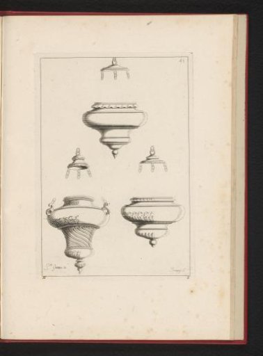 Designs for three altar lamps