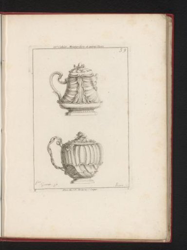 Two designs for mustard pots
