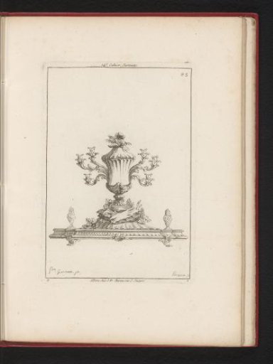 Design for a 'surtout de table', a decorative table centerpiece