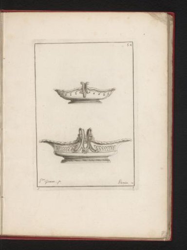 Two designs for sauce bowls
