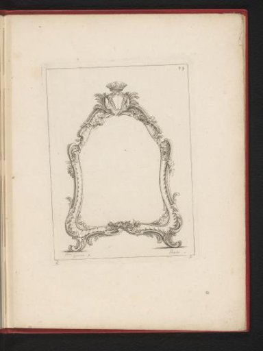 Design for the frame of a standing mirror