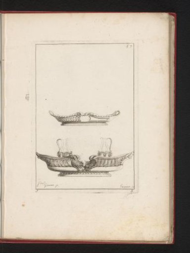 Design for a sheet with two oil cans