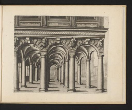 Open hall with Tuscan order columns